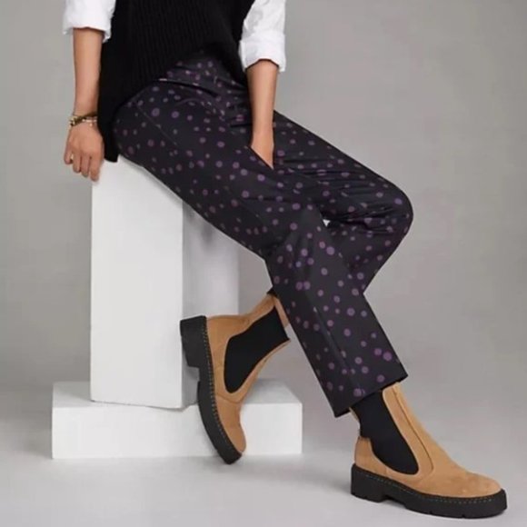 Anthropologie x Sanctuary Carnaby Cropped Polka Dot Flare Pants Women's Size XS - Picture 9 of 10